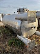 Used Approximately 2,000 Gallon 316L Stainless Steel Tank, Rated 14.5 Psi/FV Manufacturer: Steel-Pro