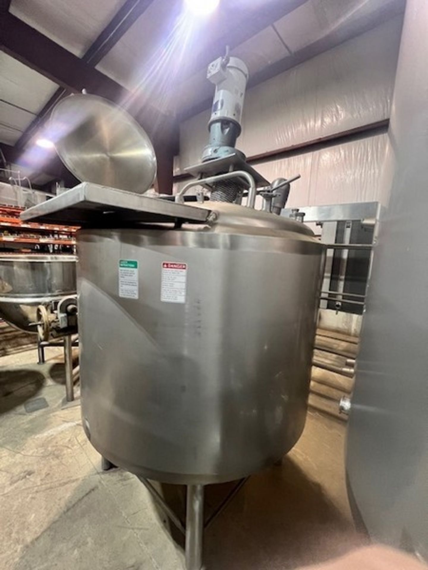 APV 320 Gal. Vertical Jacketed Tank, Model CCA, S/N K2163 with 2-Manway Doors, Sprayball, Adjustable - Image 2 of 12