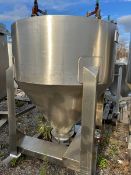 Used Approximately 35 Cubic Foot Stainless Steel Tote Bin, Manufacturer: Ace Fabrication,Capacity: