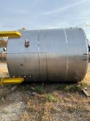 Used Approximately 3,000 Gallon Vertical Stainless Steel Tank, Capacity: 3,000 gallon, Dimensions: