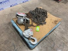 Coffing 8 Ton Hoist, with (2) Hooks & Chain, On Pallet (INV#93235)(Located at the MDG Showroom 2.0 i