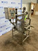 Pak Line Dual Station Tamper Evident Station, M/N PAO-2, S/N SL810016, 220 Volts, Mounted on S/S Fra