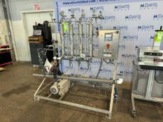 PolyPore Liqui-Cell S/S (4) Filter Filtration System, with Vacuum Pump, Mounted on S/S Frame (INV. #