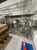 DOUBLE FRUIT SKID, OPERATED WITH OSGOOD ROTARY FILLER LOT 25, INCLUDES FRISTAM 15-HP PD PUMP, MODEL