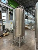 DCI Inc. 400 Gal. S/S Single Wall Vertical Mix Tank, S/N 94-F-48909-B, with Vertical S/S Agitation,