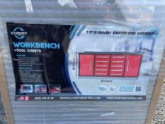 2024 Steelman 7FT-10D 7' Workbench with 10 Drawers & 2 Cabinets