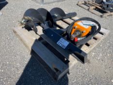 2024 Wolverine MAD-12-12D Mini Skid Steer Auger Attachment