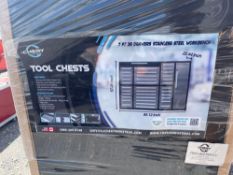 2024 Steelman 7FT-35D 7' Workbench with 35 Drawers & 1 Cabinet