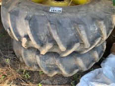 (2) Firestone 16.9x30 Ag Wheels and Tires