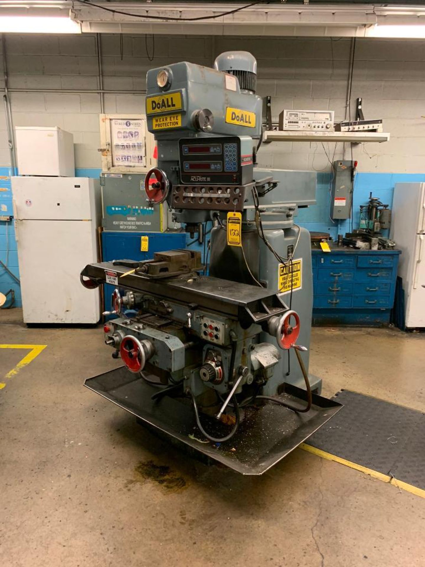 DoAll Vertical Milling Machine, 53" X 12" T-Slot Table, Acu-Rite III 2-Axis DRO - Image 2 of 10