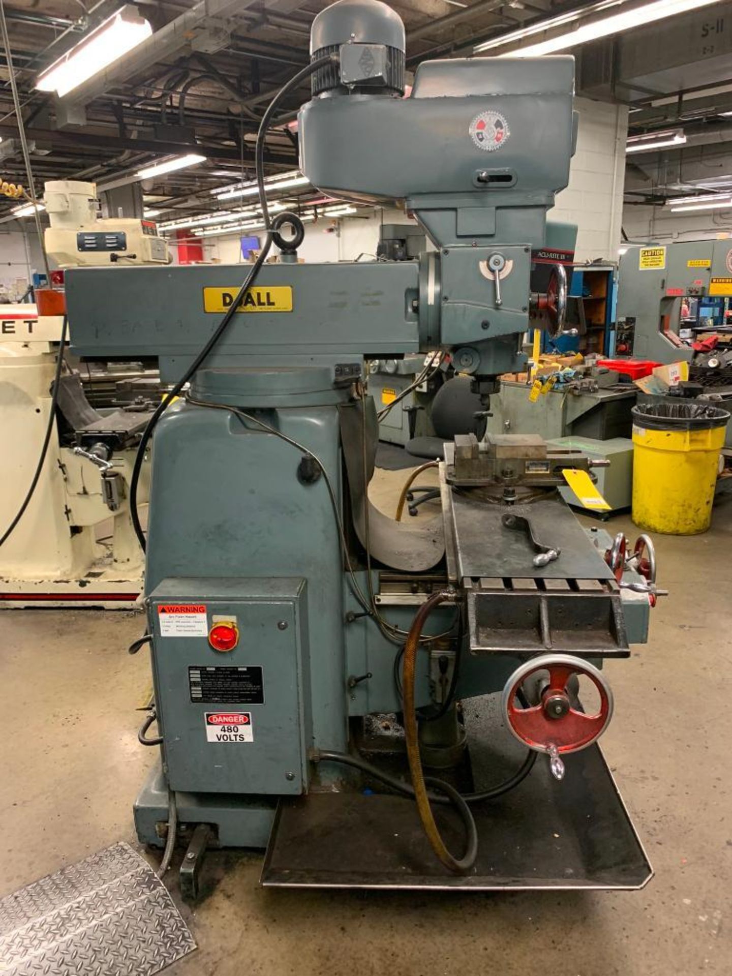 DoAll Vertical Milling Machine, 53" X 12" T-Slot Table, Acu-Rite III 2-Axis DRO - Image 7 of 10
