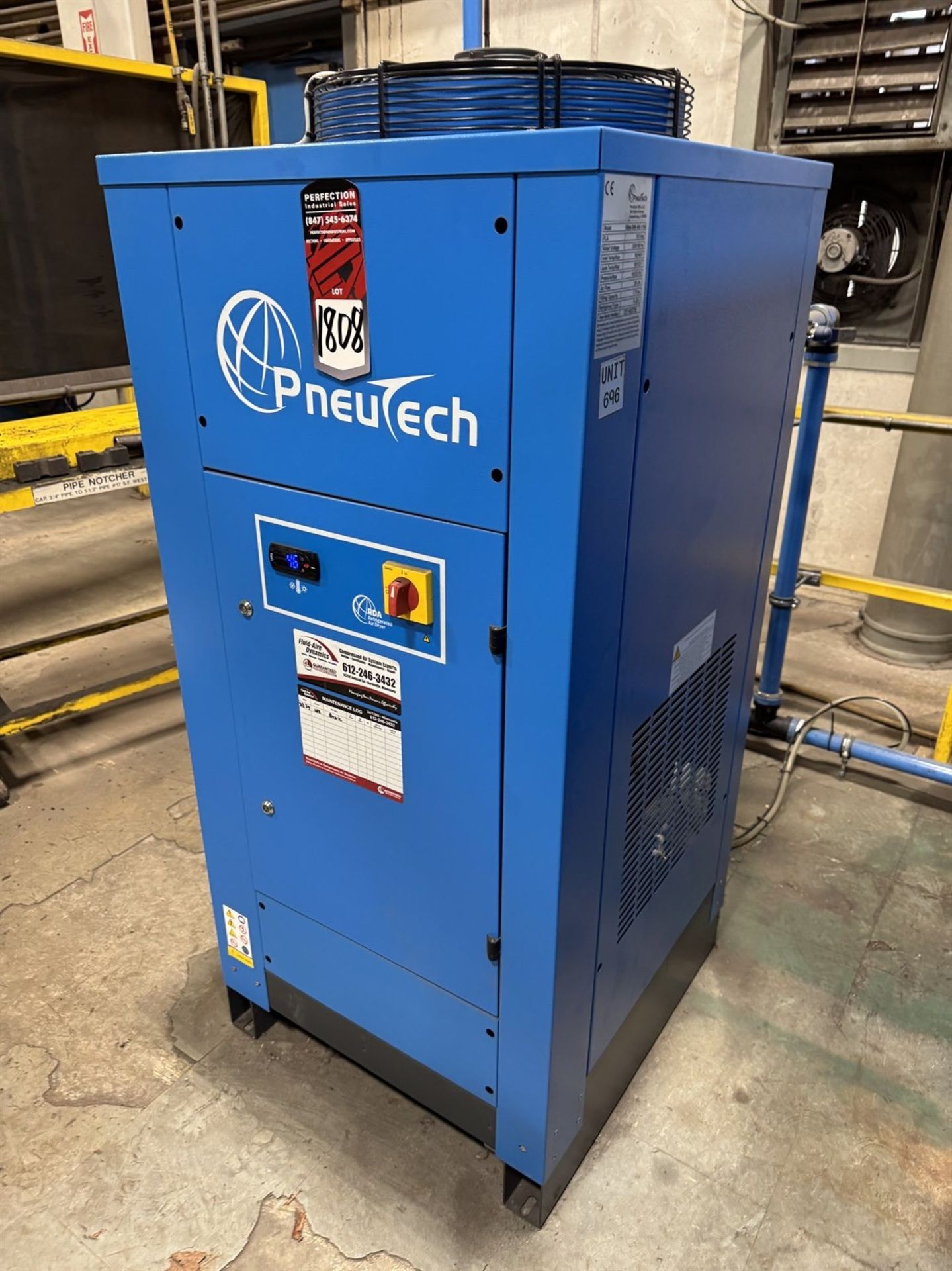 PNEUTECH RDA-300-NC-116 Refrigerated Air Dryer, s/n 22T-H03720, 300 cfm
