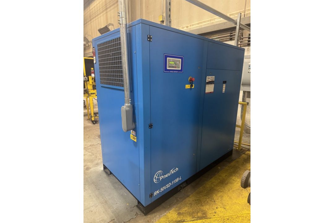 2023 PNEUTECH RK-50VSD-115B-L 50 HP Rotary Screw Air Compressor, s/n AK100022270, w/ 116 PSI - Image 1 of 5