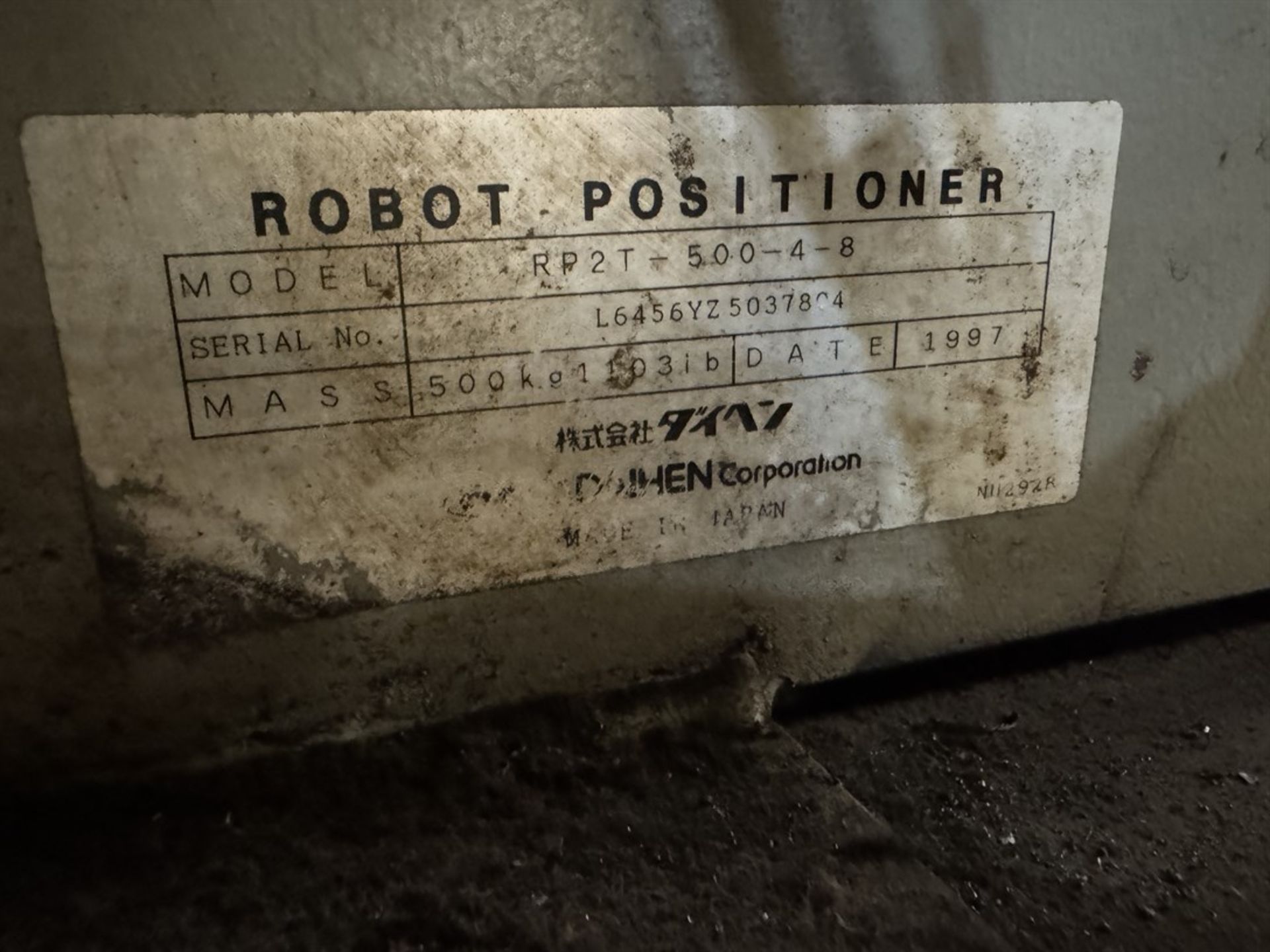 OTC DAIHEN Robotic Welding Cell, w/ DAIHEN DR-2300 Robot, 6-Axis, DAIHEN RP2T-500-4-8 Positioner, - Image 4 of 11