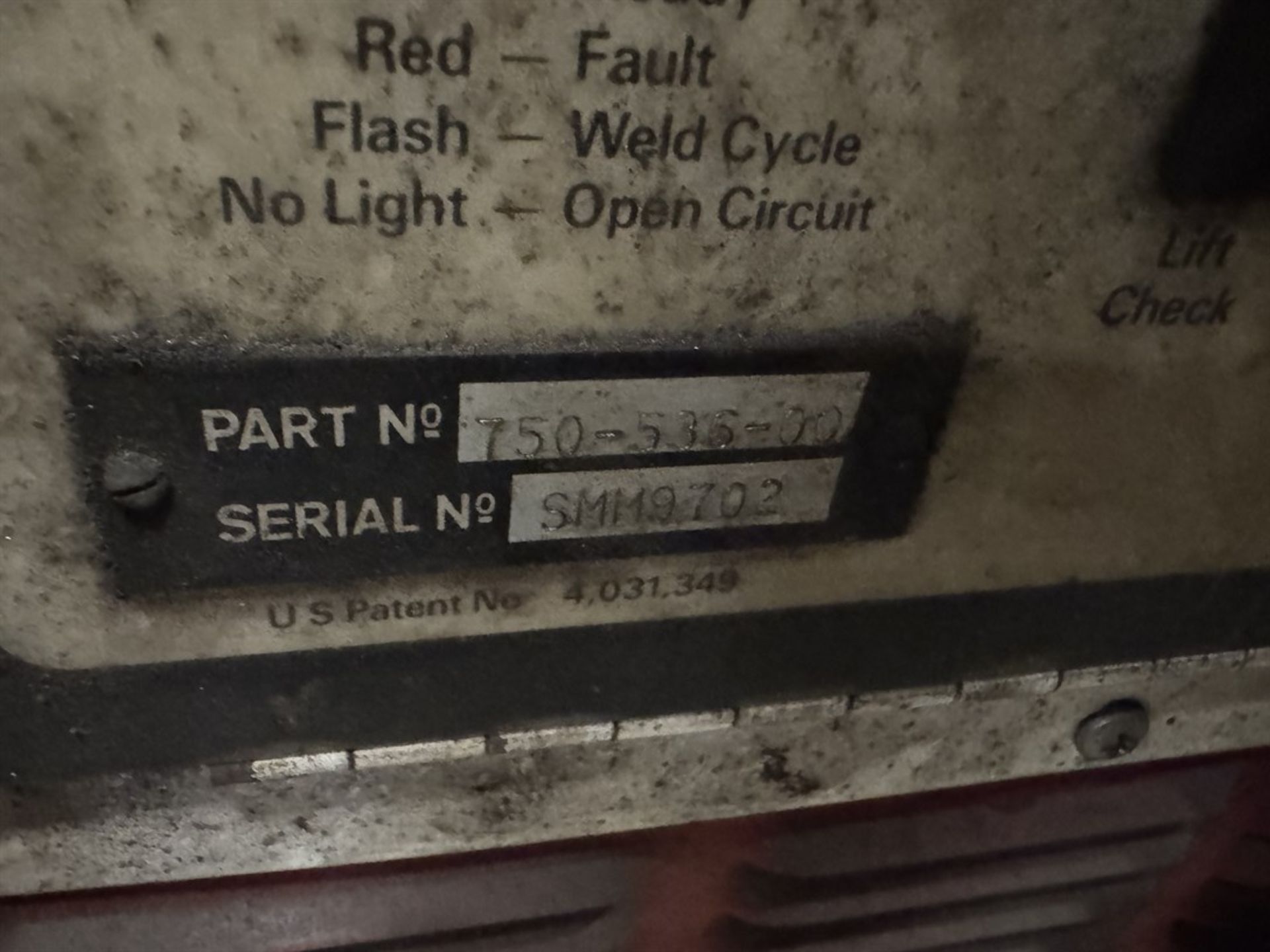 TRW SERIES 600 MODEL 201 Stud Welder, s/n SMM9702 - Image 4 of 4
