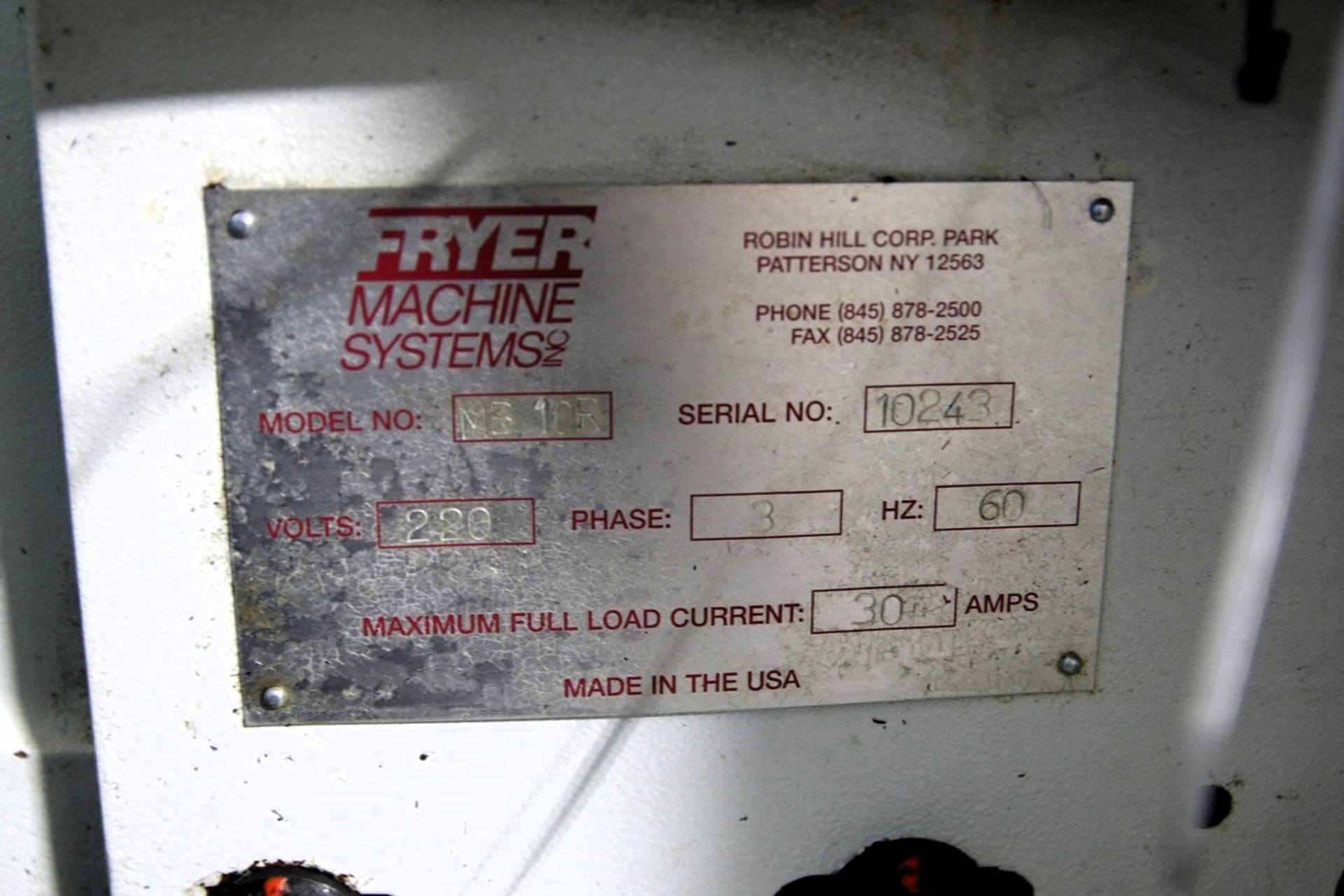 Fryer MB-10 CNC Vertical Milling Machine, S/N 10243 - Image 11 of 11