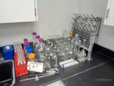 Lot of Assorted Glassware with Racks