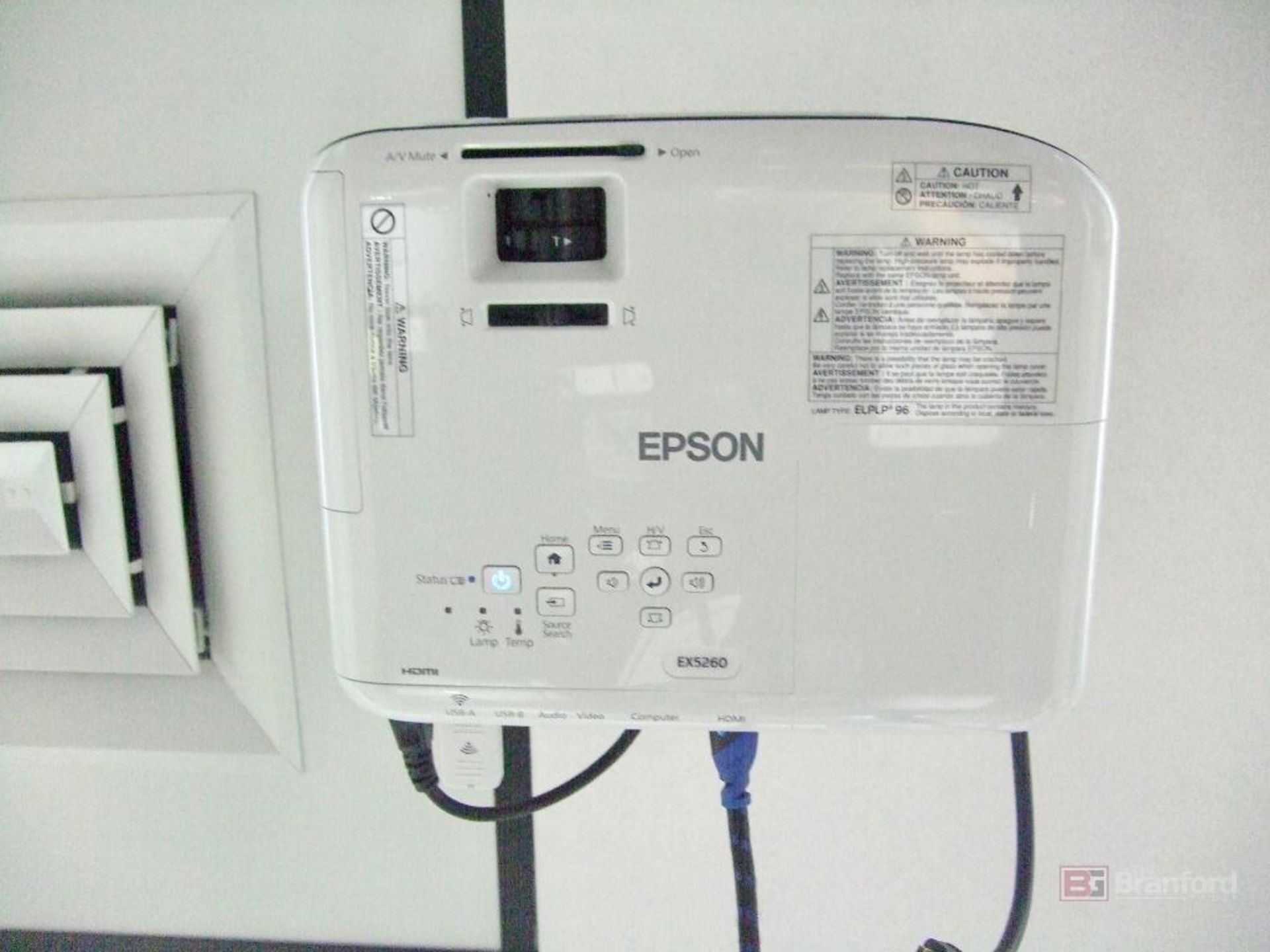 Epson EX5260 LCD Projector w/ Elite Screens Retractable Screen - Image 2 of 4