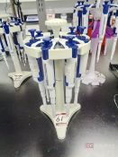(7) Rainin L-1000 Pipet-Lite XLS Single-Channel Pipettes w/ Stand
