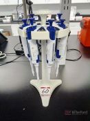 (7) Rainin Pipet-Lite XLS Single-Channel Pipettes w/ Stand