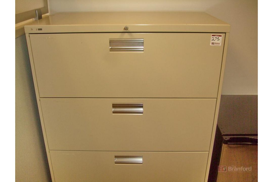 Hon 4-Drawer Lateral Filing Cabinet, Kenmore Mini Fridge - Image 5 of 7