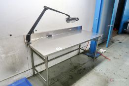 SS Table w/ Magnifying Light