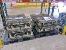(2) Pallet Lots of Collapsible Stackable Steel Totes
