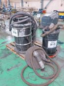 Lot of (4) Drum Vacuums