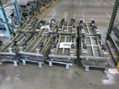 (16) Castered Steel Collapsible, Stackable Totes