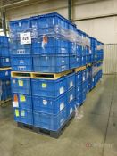 (12) Pallet Lots of Work in Progress Plastic Totes