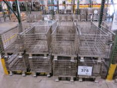 (16) Castered Steel Collapsible, Stackable Totes