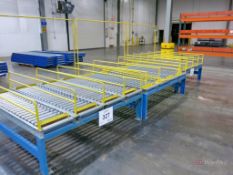 Lot of (3) Roller Topped Work in Progress Tote Racks