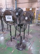 Lot of (6) Pedestal Shop Fans