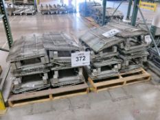(2) Pallet Lots of Castered Steel Collapsible, Stackable Totes