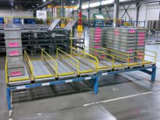 Lot of (2) Roller Topped Tote Racks