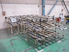 Lot of Custom Made Creform Roller Topped Gravity Fed Racks