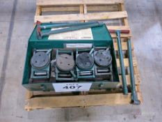 Lot of Hilman 15-Ton Cap. Tank Tread Style Rollers