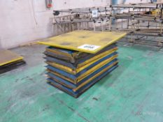 Pallet Rotator On Electric Scissor Lift