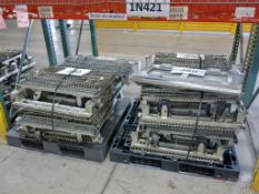 (2) Pallet Lots of Collapsible Stackable Steel Totes