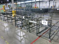 Lot of (2) Creform Gravity Racks, (4) Creform Custom Made Roller Top Racks