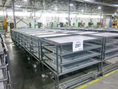 Creform Custom Made Tugger Receiving Pneumatic Lifting Work in Progress Multi Shelf Carts