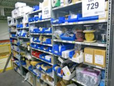 (4) Sections of Schafer Racking w/ Contents