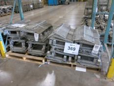 (2) Pallet Lots of Castered Steel Collapsible, Stackable Totes