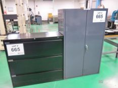 Lot of (2) Metal Cabinet w/ Contents