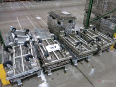 (14) Castered Steel Collapsible, Stackable Totes