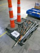 Lot of Floor Scrapers, Magnetic Wands, Road Cones