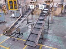 Lot of (2) Crizaf Automation Systems 12 Inch Inclined Conveyors