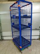 (1) Blue OptiCart Castered, Enclosed Security Cart