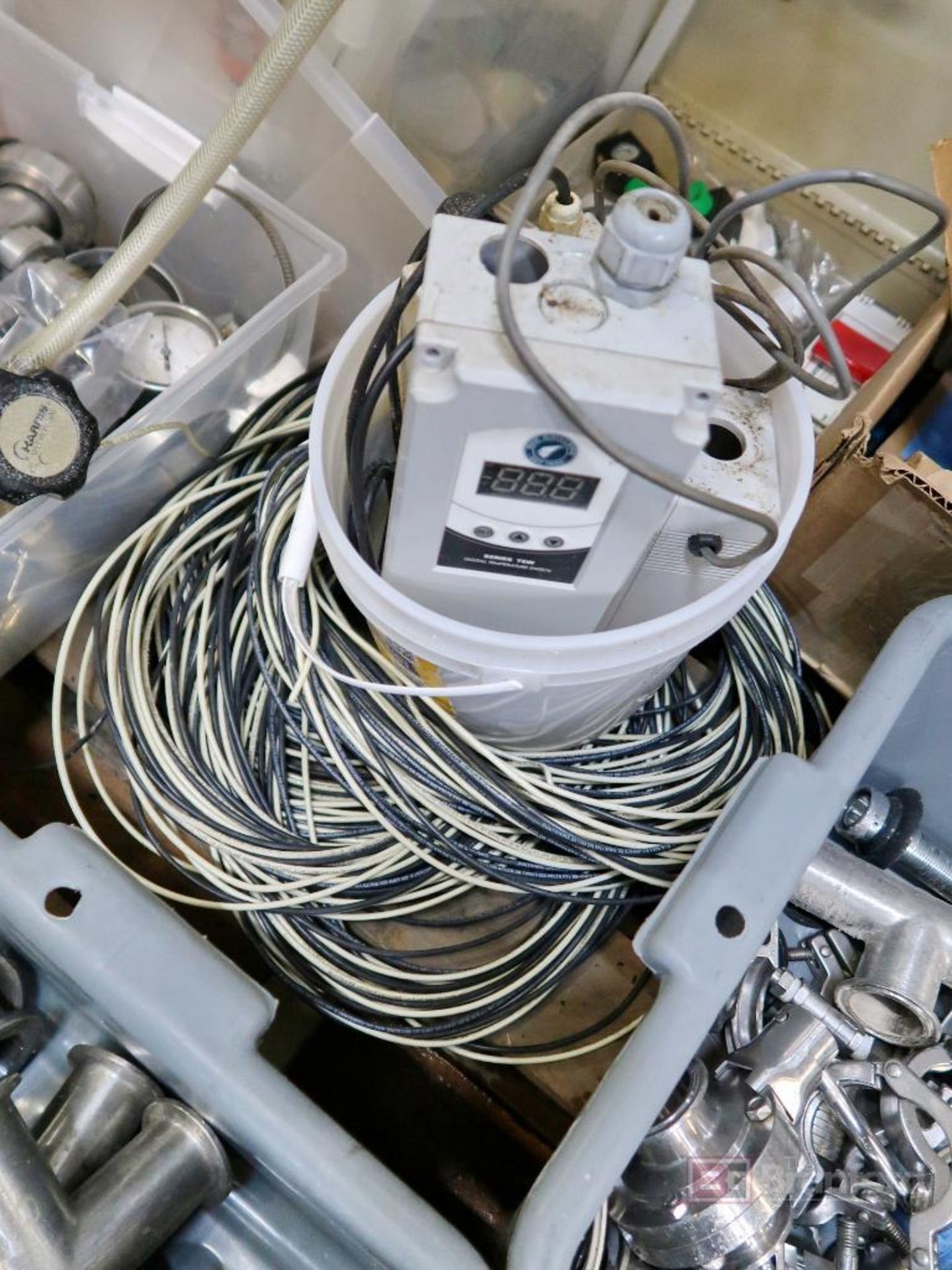 Assorted S/S Valves, Clamps, Elbows, Gages, Hoses, Meters, And Wires - Image 5 of 10
