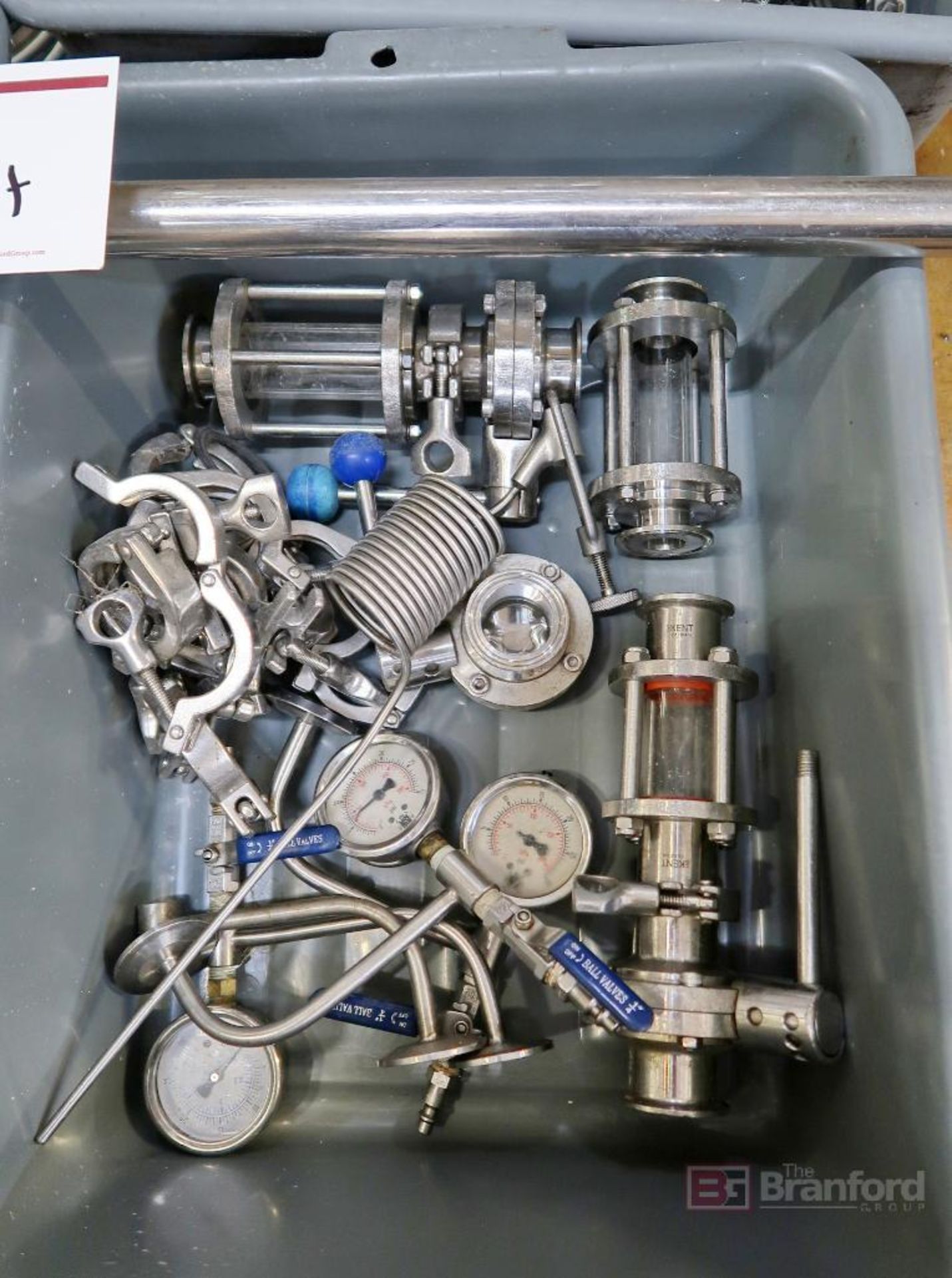 Assorted S/S Valves, Clamps, Elbows, Gages, Hoses, Meters, And Wires - Image 2 of 10